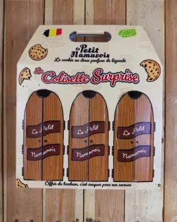 La Colisette Surprise du Petit Namurois – coffret de 3 paquets de cookies bio artisanaux en édition limitée