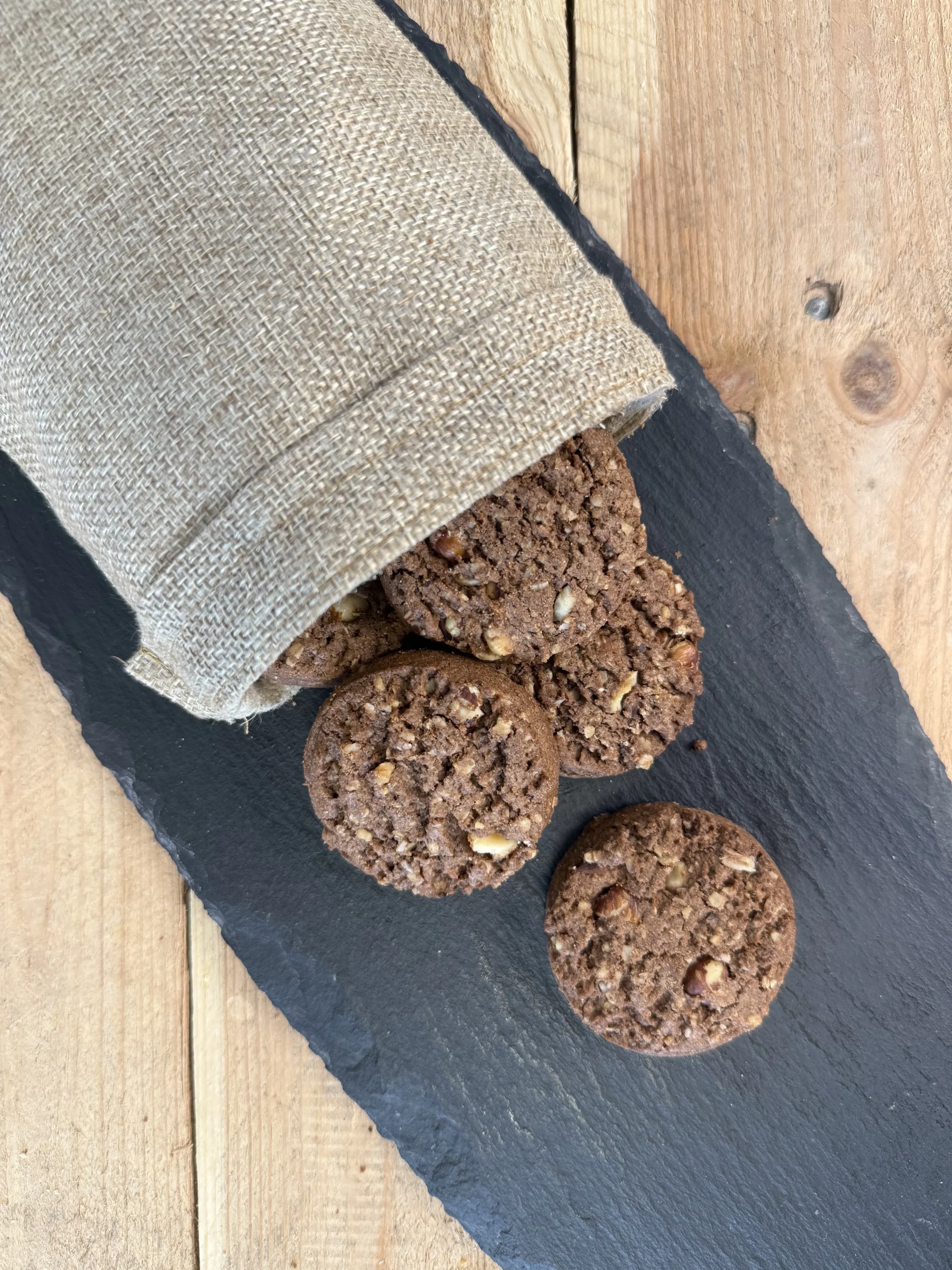 Cookies bio en vrac cacao noisette – Sac 1,050 kg, 60 biscuits artisanaux Le Petit Namurois