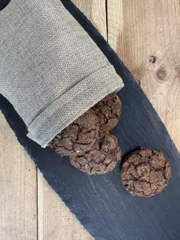 Cookies bio en vrac chocolat noir intense – Sac 1,050 kg, 60 biscuits artisanaux Le Petit Namurois