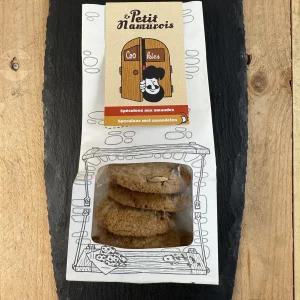 Paquet de cookies bio spéculoos et amandes 125 g – 5 biscuits artisanaux Le Petit Namurois