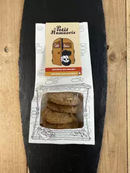 Paquet de cookies bio spéculoos et amandes 125 g – 5 biscuits artisanaux Le Petit Namurois
