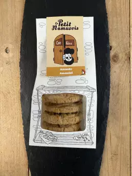 Paquet de cookies bio à l’amande 125 g – 5 biscuits artisanaux Le Petit Namurois