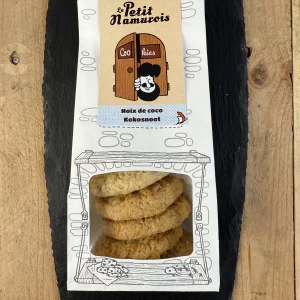 Paquet de cookies bio à la noix de coco 125 g – 5 biscuits artisanaux Le Petit Namurois