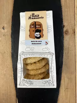 Paquet de cookies bio à la noix de coco 125 g – 5 biscuits artisanaux Le Petit Namurois