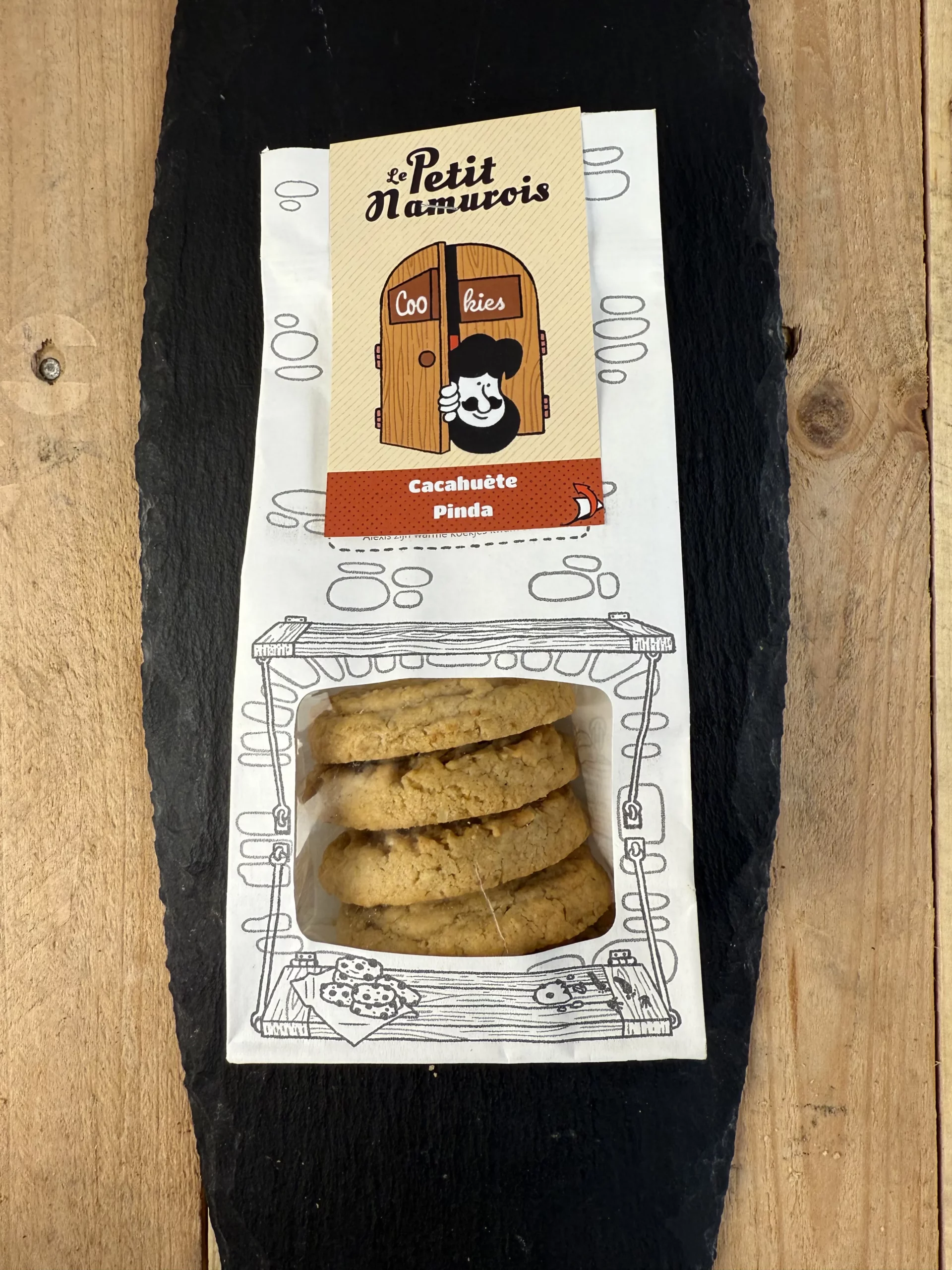Paquet de cookies bio à la cacahuète 125 g – 5 biscuits artisanaux Le Petit Namurois