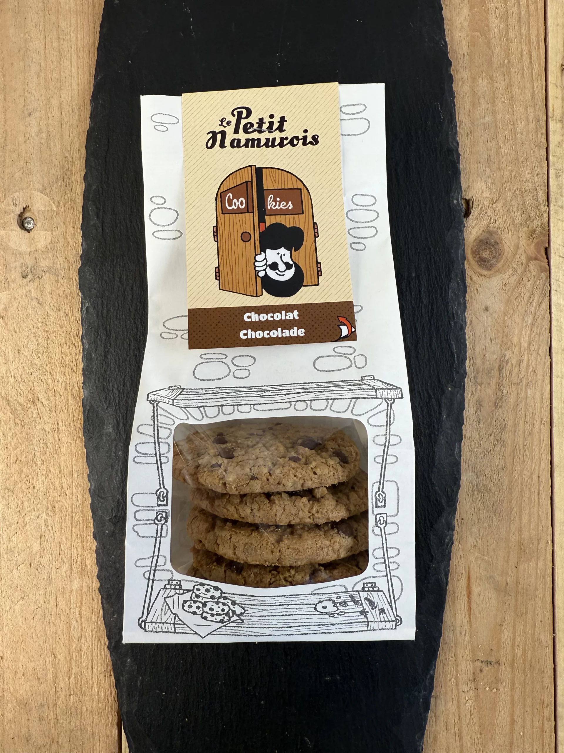 Paquet de cookies bio 125 g aux pépites de chocolat noir – Le Petit Namurois