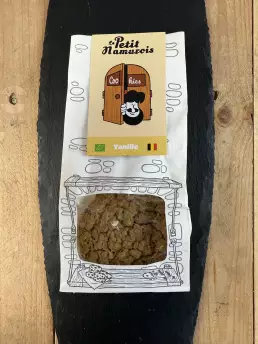 Paquet de cookies bio à la vanille de Madagascar 125 g – 5 biscuits artisanaux Le Petit Namurois