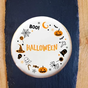 Cookie personnalisé Joyeux Halloween – biscuit bio artisanal Le Petit Namurois