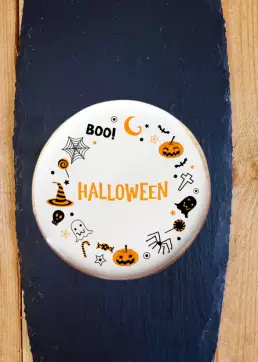 Cookie personnalisé Joyeux Halloween – biscuit bio artisanal Le Petit Namurois